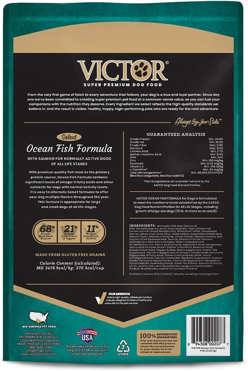 Super Premium Dog Food – Select - Ocean Fish Formula –Gluten Free Dry Dog Food for Normally Active Dogs and All Life Stages