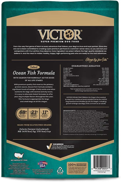 Super Premium Dog Food – Select - Ocean Fish Formula –Gluten Free Dry Dog Food for Normally Active Dogs and All Life Stages